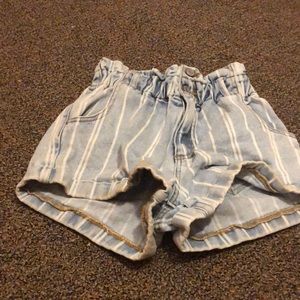 Striped blue Jean shorts!